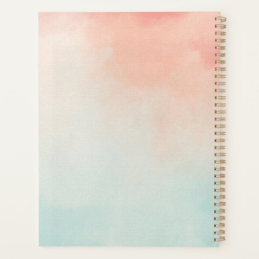 Muss nicht gut pfirsichfarben und pastelblau sein planer (Rückseite)