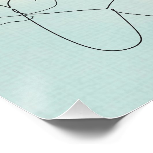 Muss nicht gut pfirsichfarben und pastelblau sein poster (Ecke)