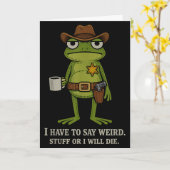 Muss seltsame Sachen sagen oder lustiger Frosch-Co Karte (Gelbe Blume)