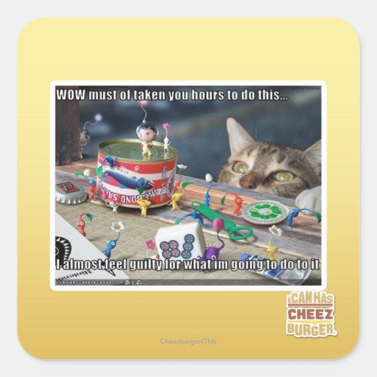 Muss Stunden Quadratischer Aufkleber (Vorderseite)