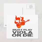 Muss Viola spielen oder Die werden Postkarte (Vorne/Hinten)