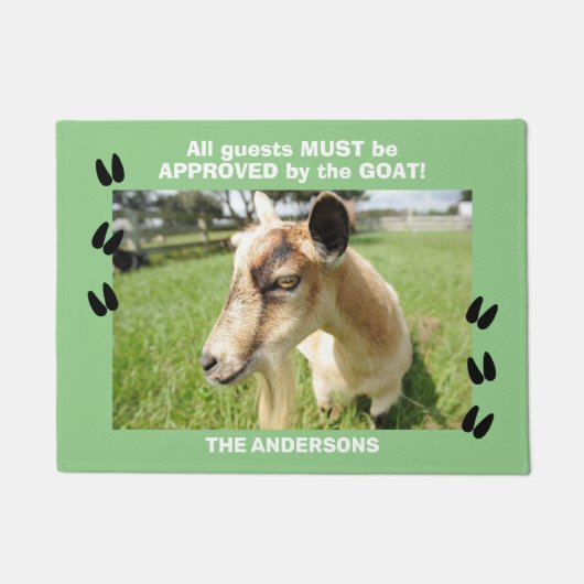 muss von der Ziegeneigenschaft genehmigt werden Fußmatte (Vorderseite)