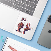 muss warten aufkleber (Laptop mit iPhone)