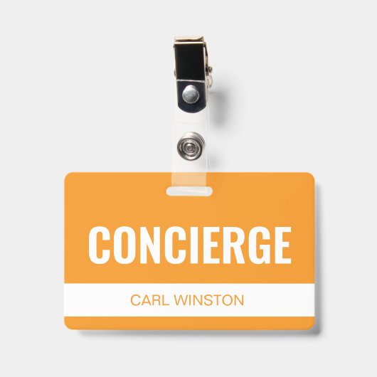Mussard Mitarbeiter-ID für Hotel Concierge Ausweis (Vorderseite mit Clip)