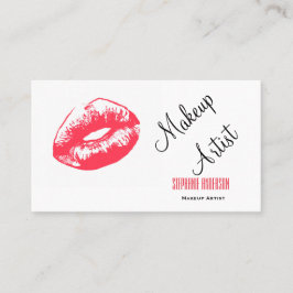 Muße und elegante Rote Lippen Makeup Artist Visitenkarte