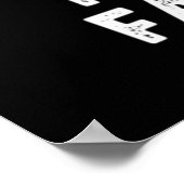 Mussel Fatigue Funny Animal Musn Pun Dark BG Poster (Ecke)