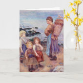 Mussel-Fishers von Renoir Impressionist Painting Karte (Gelbe Blume)