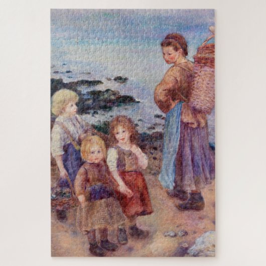 Mussel-Fishers von Renoir Impressionist Painting Puzzle (Vertikal)