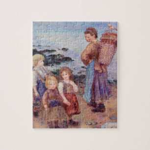 Mussel-Fishers von Renoir Impressionist Painting Puzzle