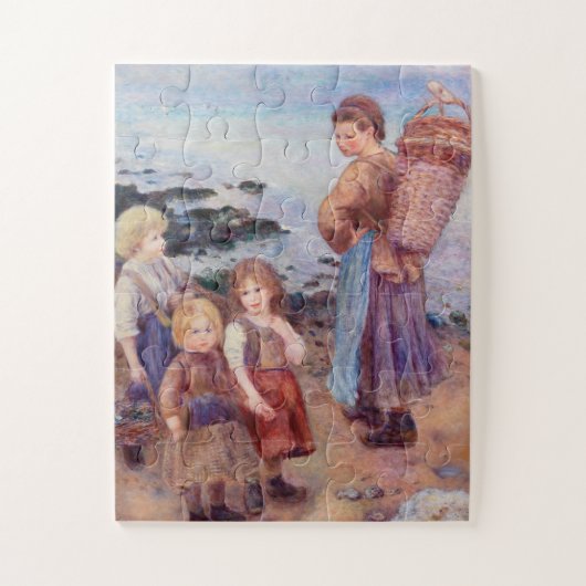 Mussel-Fishers von Renoir Impressionist Painting Puzzle (Vertikal)
