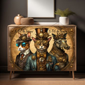 Musselin Animal trio Steampunk Hat Tissue paper Seidenpapier