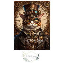 Musselin Cute Cat Steampunk Hat Tissue paper Seidenpapier