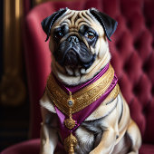 Musselin Dog Royal Pug no.6 Hat Tissue Paper Seidenpapier