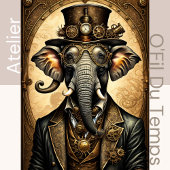 Musselin Elephant Steampunk Hat Tissue paper Seidenpapier