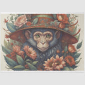 Musselin Flower Hat Cute chimp v10 Tissue Paper Seidenpapier (Vorderseite)