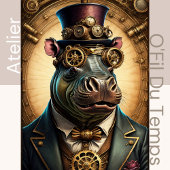 Musselin Hippotamus Steampunk Hat Tissue Paper Seidenpapier