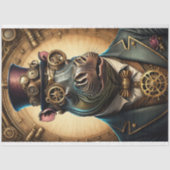 Musselin Hippotamus Steampunk Hat Tissue Paper Seidenpapier (Vorderseite)