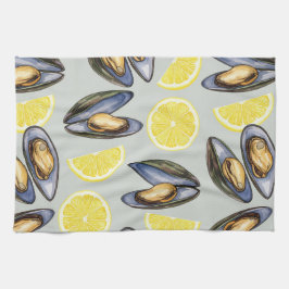 Mussels und Zitronen von Natasha Us Geschirrtuch