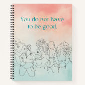 Müssen nicht gut sein Pfirsich & Blue Pastel Journ Notizblock (Vorderseite)