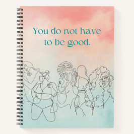 Müssen nicht gut sein Pfirsich & Blue Pastel Journ Notizblock