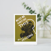 Müssen wir das immer haben? ~ Warum Postkarte (Stehend Vorderseite)