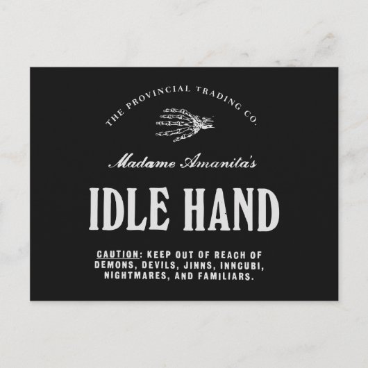 Müßige Hand - Postkarte (Vorderseite)