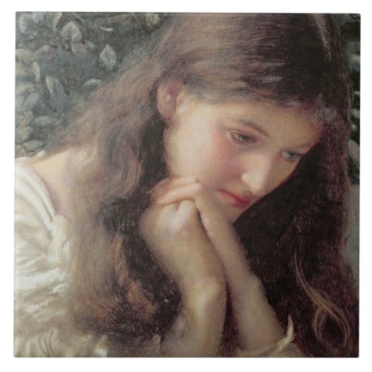 Müßiggang (Schöne Frau in Tränen) Fliese (Vorderseite)