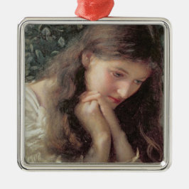 Müßiggang (Schöne Frau in Tränen) Ornament Aus Metall