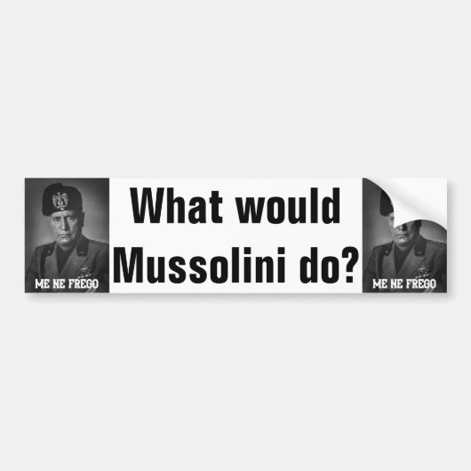Mussolini 1 autoaufkleber (Vorne)