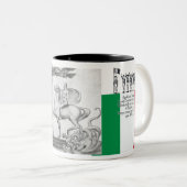 Mussolini Duce Lotta Studentesca Zweifarbige Tasse (VorderseiteRechts)
