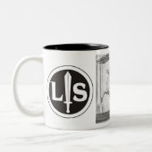 Mussolini Duce Lotta Studentesca Zweifarbige Tasse (Links)