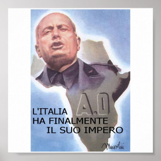 Mussolini Italien Ostafrika Poster (Vorne)
