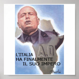 Mussolini-Italiener Ostafrika Poster