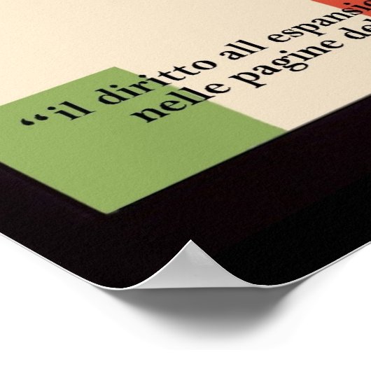 Mussolini Propaganda Poster (Ecke)