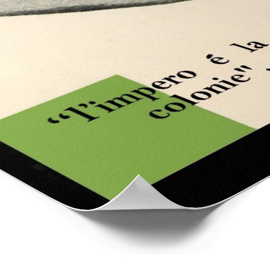 Mussolini Propaganda Poster (Ecke)