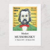 Mussorgsky Postkarte (Vorderseite)