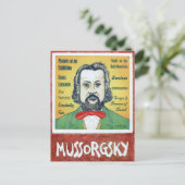 Mussorgsky Postkarte (Stehend Vorderseite)
