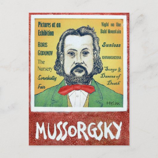 Mussorgsky Postkarte (Vorderseite)