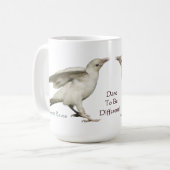 MÜSSTE DIFFEREND SEIN! Seltenes Weißes Raven-Foto- Kaffeetasse (Vorderseite Links)
