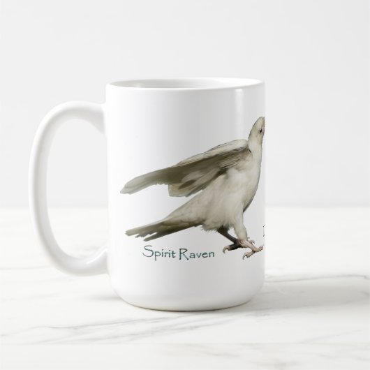 MÜSSTE DIFFEREND SEIN! Seltenes Weißes Raven-Foto- Kaffeetasse (Links)