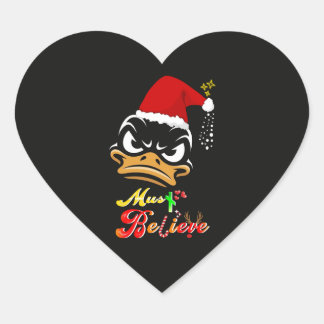 Must Believe Christmas Herz-Aufkleber