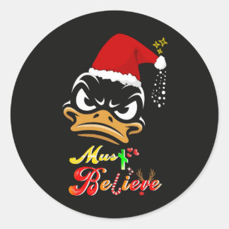 Must Believe Christmas Runder Aufkleber