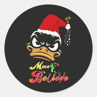 Must Believe Christmas Runder Aufkleber