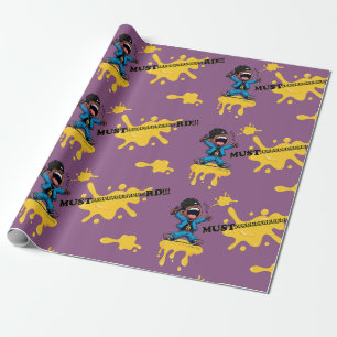 Mustaaaaaard Lila Wrapping Paper Geschenkpapier