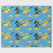 Mustaaard Blue Wrapping Paper für Jeder Anlass Geschenkpapier (Flach)