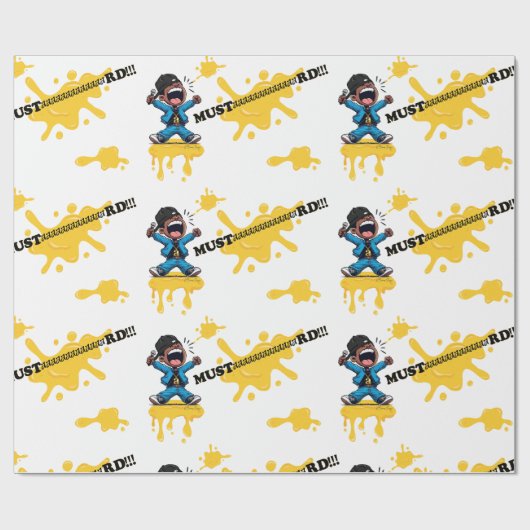 Mustaaard Wrapping Paper White für Jeder Anlass Geschenkpapier (Flach)