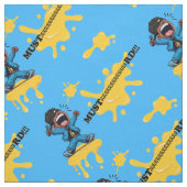 Mustaard Blue Cotton Fabric Stoff (Muster)