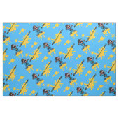 Mustaard Blue Cotton Fabric Stoff (Fat Quarter (45,7 x 55,9 cm))
