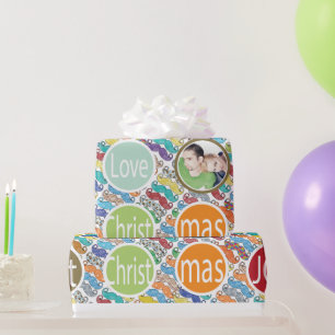 Mustache 1. Christams Hipster Personalisiertes Fot Geschenkpapier