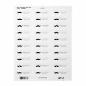 Mustache Address Label (Vorne)